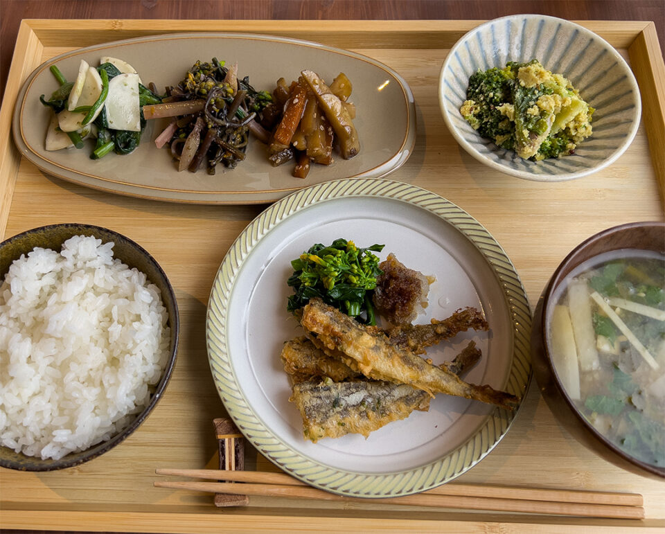 メヒカリの磯辺揚げ定食