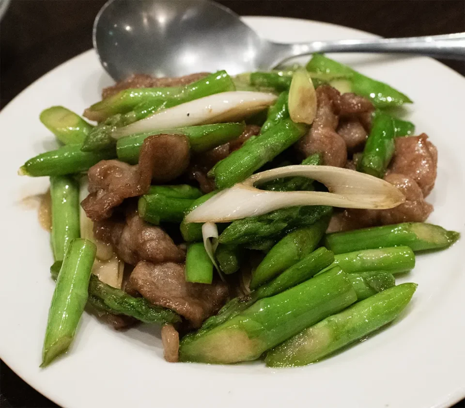 アスパラと豚肉炒め