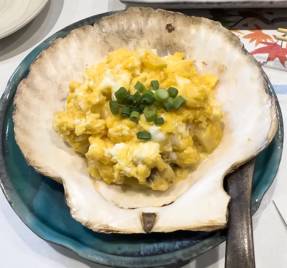 帆立の貝焼き味噌　