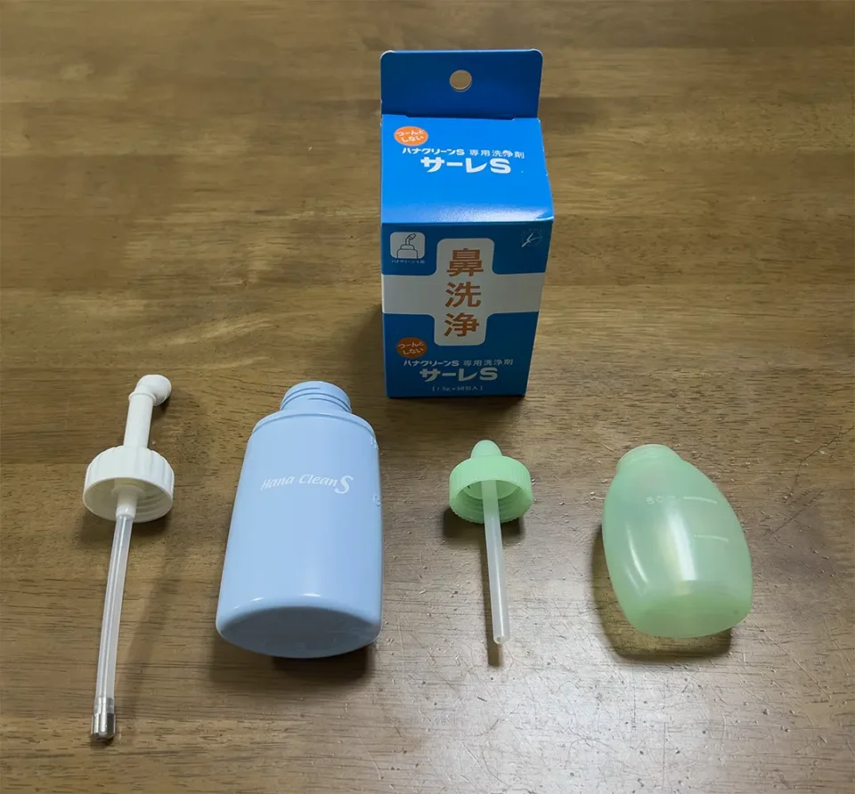 鼻うがいの機器と洗浄液