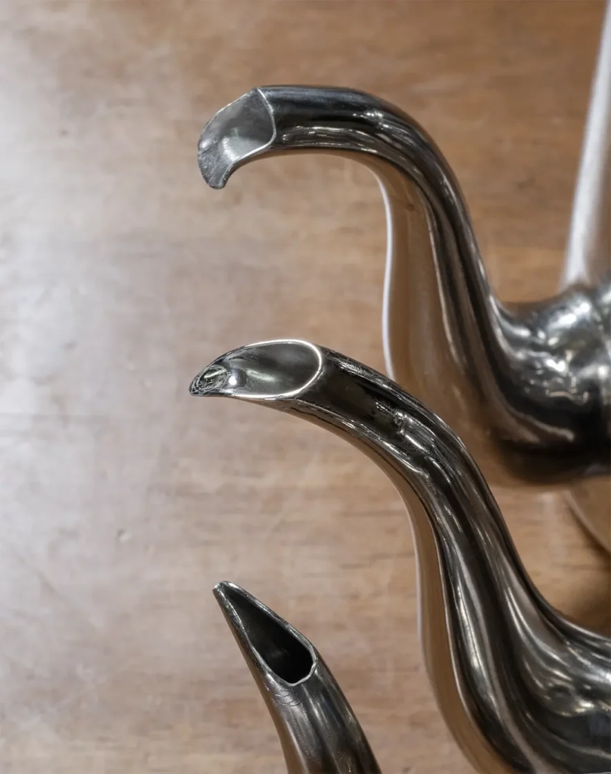 上から「広口」、「鶴口」、「細口」