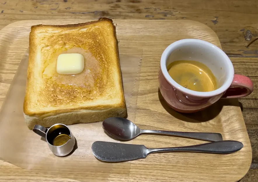 バタートーストのセット