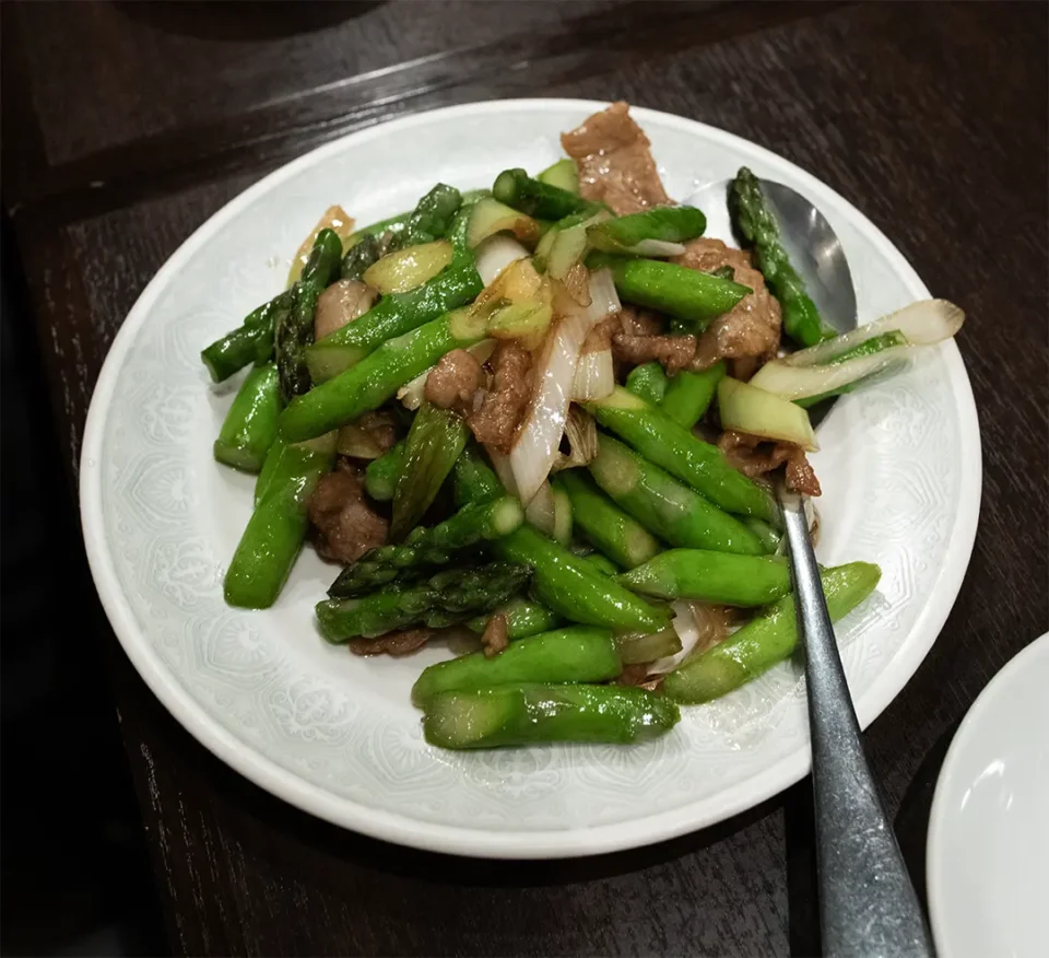 アスパラと豚肉炒め