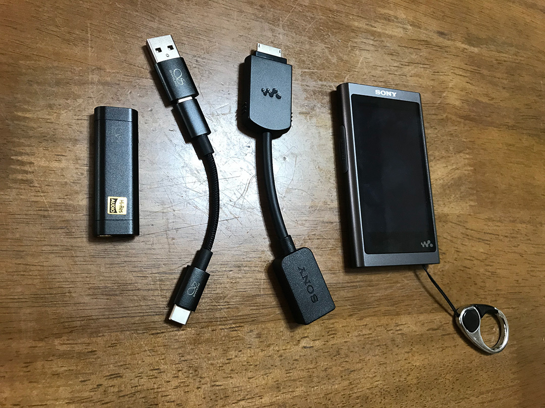 ハイレゾ・オーディオ出力用USB変換ケーブル→USB-AからUSB-Cへの変換ケーブル→SHANLING UA2と接続