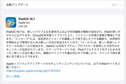 iPadOS 16.1